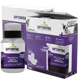 تصویر تمیزکننده و از بین بردن خط اشک چشم سگ و گربه OptiVital از برند ZooVital (محلول) 