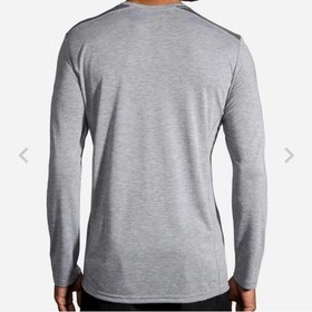 تصویر آستین بلند ورزشی مردانه بروکس مدل Brooks Men's Distance Long Sleeve|طوسی 