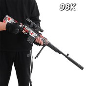 تصویر تفنگ تیر ژله ای دوربین دار اسنایپر 90 سانتی متری دوربین دار رگباری تیر ژله ای رگباری شارژی کیفیت بالا 98kR, بدنه مقاوم کیفیت عالی ارسال فوری 50 درصد تخفیف فقط فقط تا 9 آذر - سر جنگی شکاری 
