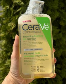 تصویر فوم روغنی هیدراته کننده و ترمیمم کننده ی امریکایی برند «سراوی»ارسال از کانادا CeraVe Hydrating Foming Oil cleanser