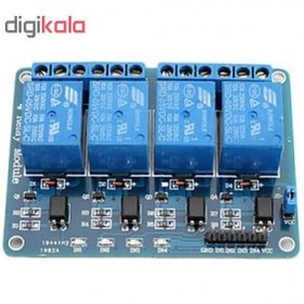 تصویر ماژول رله 5 ولت 4 کاناله مدل R-04 