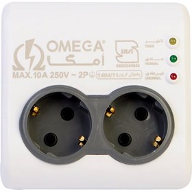 تصویر محافظ برق یخچال فریزر امگا 2 خانه مدل P2100 دیواری Omega 2 refrigerator freezer electric protector, model P2100, wall-mounted