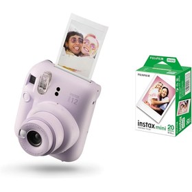 تصویر دوربین عکاسی چاپ سریع فوجی فیلم مدل Instax Mini 12 به همراه کاغذ چاپگر 20عددی 