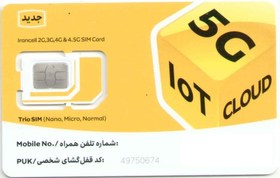 تصویر سیم کارت LTE 4.5G ایرانسل به همراه ۱۲۰ گیگ اینترنت - یکساله 