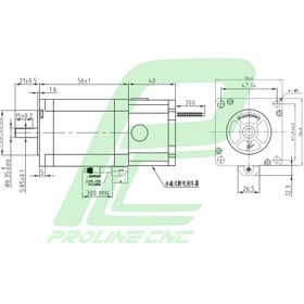 تصویر استپ موتور انکودردار 13 کیلوگرم بر سانتی متر نما 23 برند لیدشاین مدل 57CM13-BZ StepperMotor Leadshine 57CM13-BZ