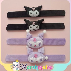 تصویر مچ بند مخملی کرومی عروسک دار 