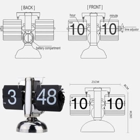 تصویر ساعت رومیزی مدل ورقه ای 