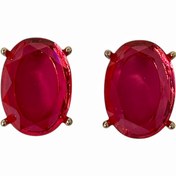 تصویر گوشواره سنگ نیمه قیمتی رد 