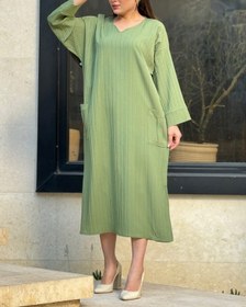 تصویر پیراهن مانتویی زنانه آیوا مدل 6110 ماکسی بلند 