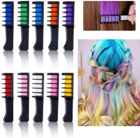 تصویر گچ مو رنگی موقت شانه ای هدی موجی Hoda Muji temporary comb color hair plaster