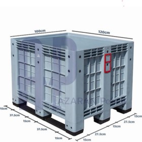 تصویر باکس پالت پلاستیکی دوربسته Plastic pallet box