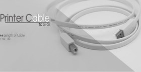 تصویر کابل پرینتر USB تسکو مدل TC 01 طول 1.5 متر ا TSCO TC01 Flat Printer USB Cable 1.5M TSCO TC01 Flat Printer USB Cable 1.5M
