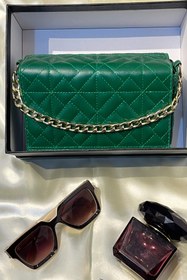 تصویر کیف دوشی زنانه چرمی ZARA مدل زنجیری همراه بند بلند چرمی ZARA BAG