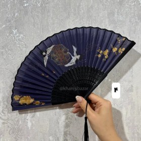 تصویر بادبزن چوب و پارچه 