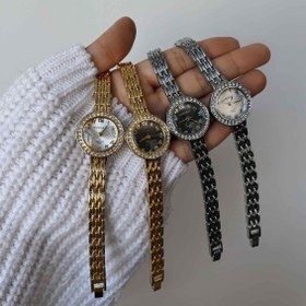 تصویر ساعت هانگری گرد دور نگین 