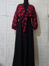 تصویر ست سارافون و کراپ فری سایز یلدایی - طرح ۱ 