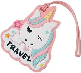 تصویر Cute Unicorn Luggage Tags for Kids Women Girls Travel Baggage Tag Card Suitcase ID Label(Pink) 