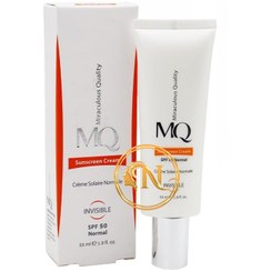 تصویر کرم ضدآفتاب رنگ روشن ام کیو SPF 50 مناسب پوست نرمال حجم 50 میل 