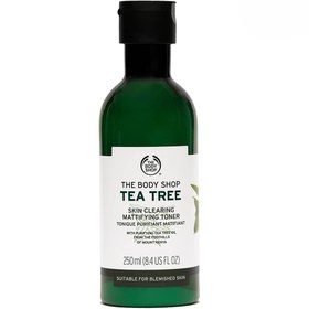 تصویر تونر بادی شاپ ضدجوش تی تری 250 میل اصل Body Shop Tea Tree Skin Clearing Mattifying Toner 250ml