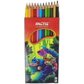 تصویر مدادرنگی 12رنگ مقوایی FACTIS 