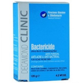 تصویر پن شوینده ضد جوش و آنتی باکتریال باکتری ساید Decamond Clinic ا Decamond Clinic Bactericide Ultra Rich Cleansing Bar Decamond Clinic Bactericide Ultra Rich Cleansing Bar