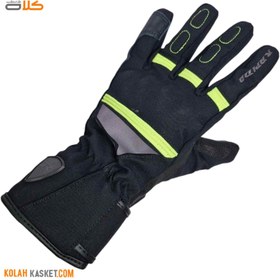 تصویر دستکش موتور سواری زمستانی پروتکشن در RAPIDO مشکی Protection winter motorcycle gloves in black RAPIDO