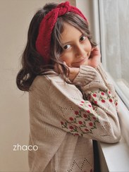 تصویر ژاکت رز رنگ کرم - سایز 