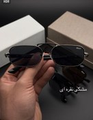 تصویر عینک اشرف تک برند پرسول مدل 0502 رنگ مشکی نقره ای 