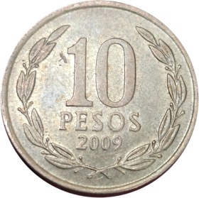 تصویر سکه شیلی 10 پزو شیلی 