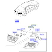 تصویر چراغ خطر عقب صندوق راست آزرا اصلی هیوندای 924043L530 