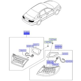 تصویر چراغ خطر عقب صندوق راست آزرا اصلی هیوندای 924043L530 