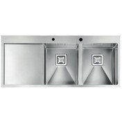 تصویر سینک ظرفشویی توکار میکس پلاس مدل D202 دو لگن 