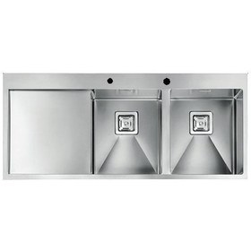 تصویر سینک ظرفشویی توکار میکس پلاس مدل D202 دو لگن 
