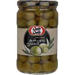 تصویر کنسرو زیتون شور با هسته درشت چین چین (680 گرم) 