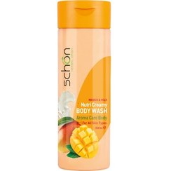تصویر شامپو بدن کرمی شیر و انبه شون|Schon Mango and Milk Nutri Cream Body Wash 