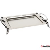 تصویر سینی استیل مستطیل کوچک Perfect home مدل A1213 