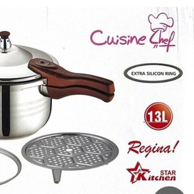 تصویر زودپز دسینی 13 لیتری مدل 13L Pressure cooker 13 liters DESSINI