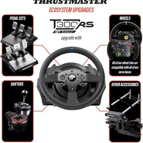 تصویر Thrustmaster T300RS GT, Racing Wheel and 3 Pedals, PS4 and PC, REALSIMULATOR Force Feedback, Brushless Motor, Dual-Belt System, Magnetic Technology, Interchangeable Wheel, works with PS5 games 