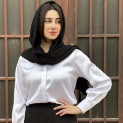 تصویر شومیز ساتن زنانه ال ایکس 