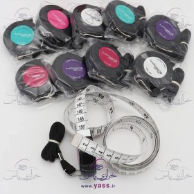 تصویر متر خیاطی جمع شو آویزدار مشکی 1.5 متری (بسته 10 عددی) 