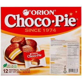 تصویر کیک شکلاتی چوکو پای شکلاتی اورجینال 12 عددی choco pie choco pie