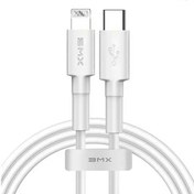 تصویر کابل شارژ USB-C به Lightning (لایتنینگ) بیسوس مدل BMX Mini White به طول 1.2 متر 