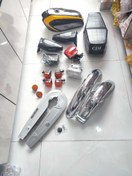 تصویر پک بازسازی موتورسیکلت هوندا ۱۵ قلمی باک تیزرو مشکی خط زرد 