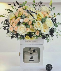 تصویر باکس گل و کیک 