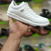 تصویر کفش کتانی مردانه تامی مدل ۴۳ با رویه سوییت رنگ سفید 