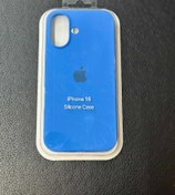 تصویر گارد آیفون ۱۶ رنگ آبی مدل سیلیکونی اورجینال Guard iphone 16 blue model silicone