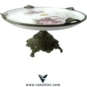 تصویر میوه خوری شیرینی خوری پایه دار گل رز – VCHI116 