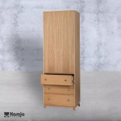 تصویر کمد لباس هایکا سه کشو از چوب راش 