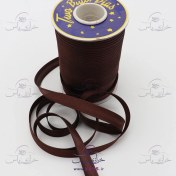 تصویر نوار اریب ساتن 1/5 سانت قهوه ای (توپ 100 یاردی) 