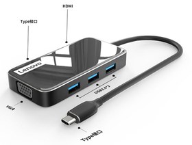 تصویر هاب 6 پورت لنوو Lenovo EV06 Multifunctional Type C Hub Lenovo EV06 Multifunctional Type C Hub